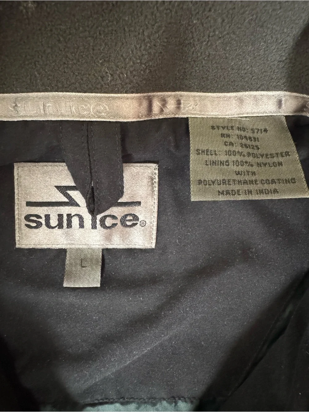 Sunice Olive Green Fleece Quarter Zip Pullover Jacket Men’s Large Golfcore